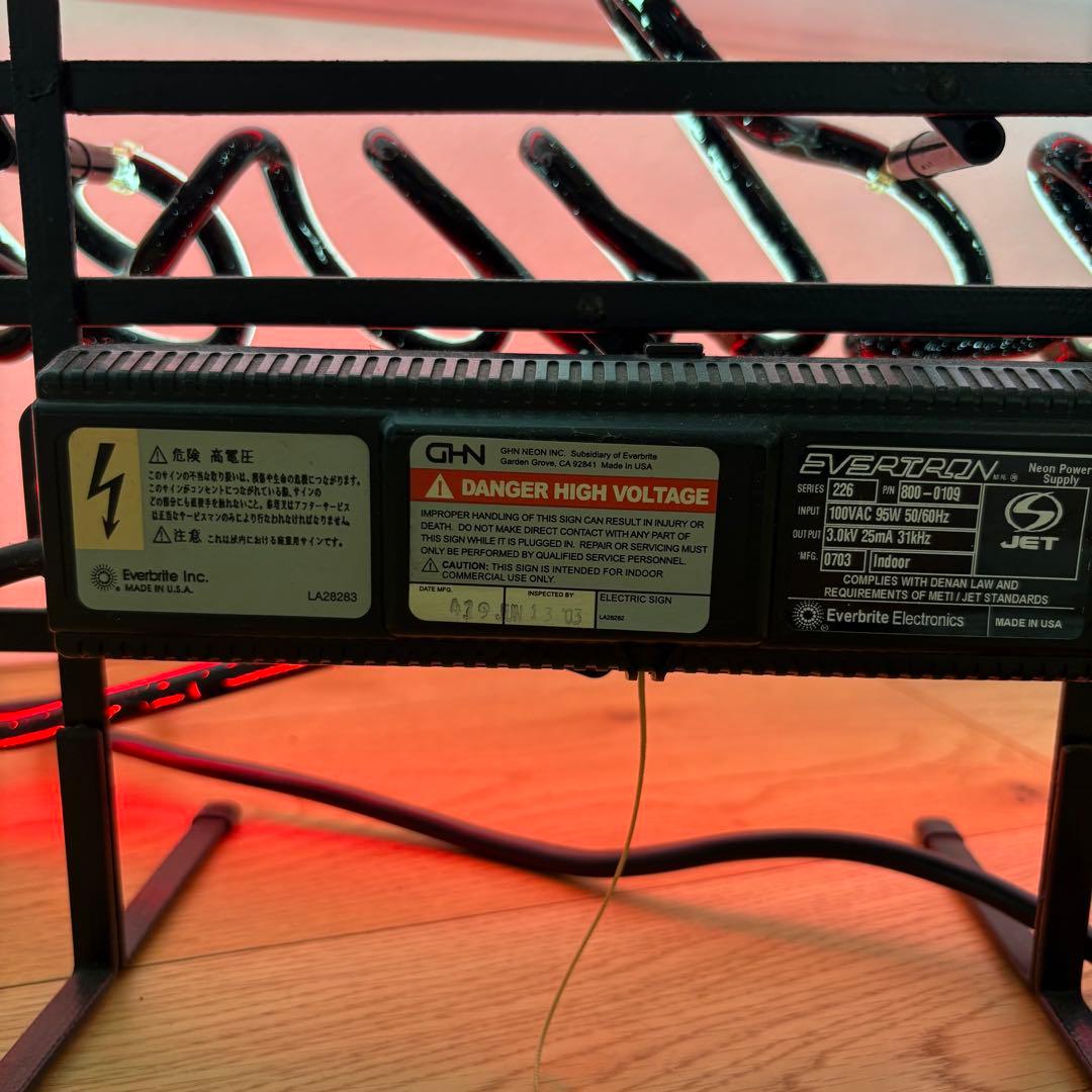 90年代　オリジナル　バドワイザー　ネオン管　ヴィンテージ