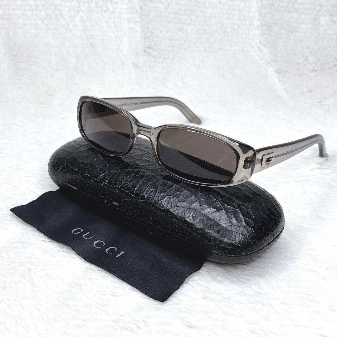 GUCCI グッチ クリアグレー vintage サングラス　ケース付　Y2K