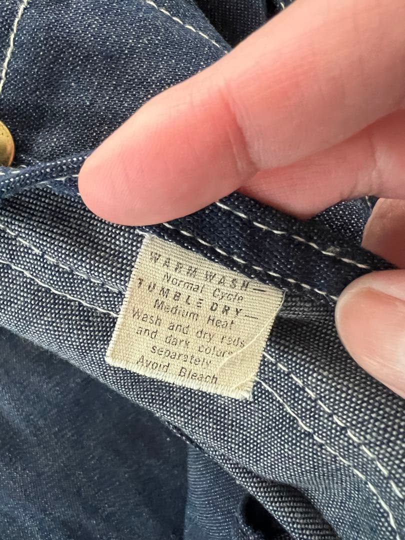 希少 60s70s Lee ヴィンテージインディゴオーバーオール USA製