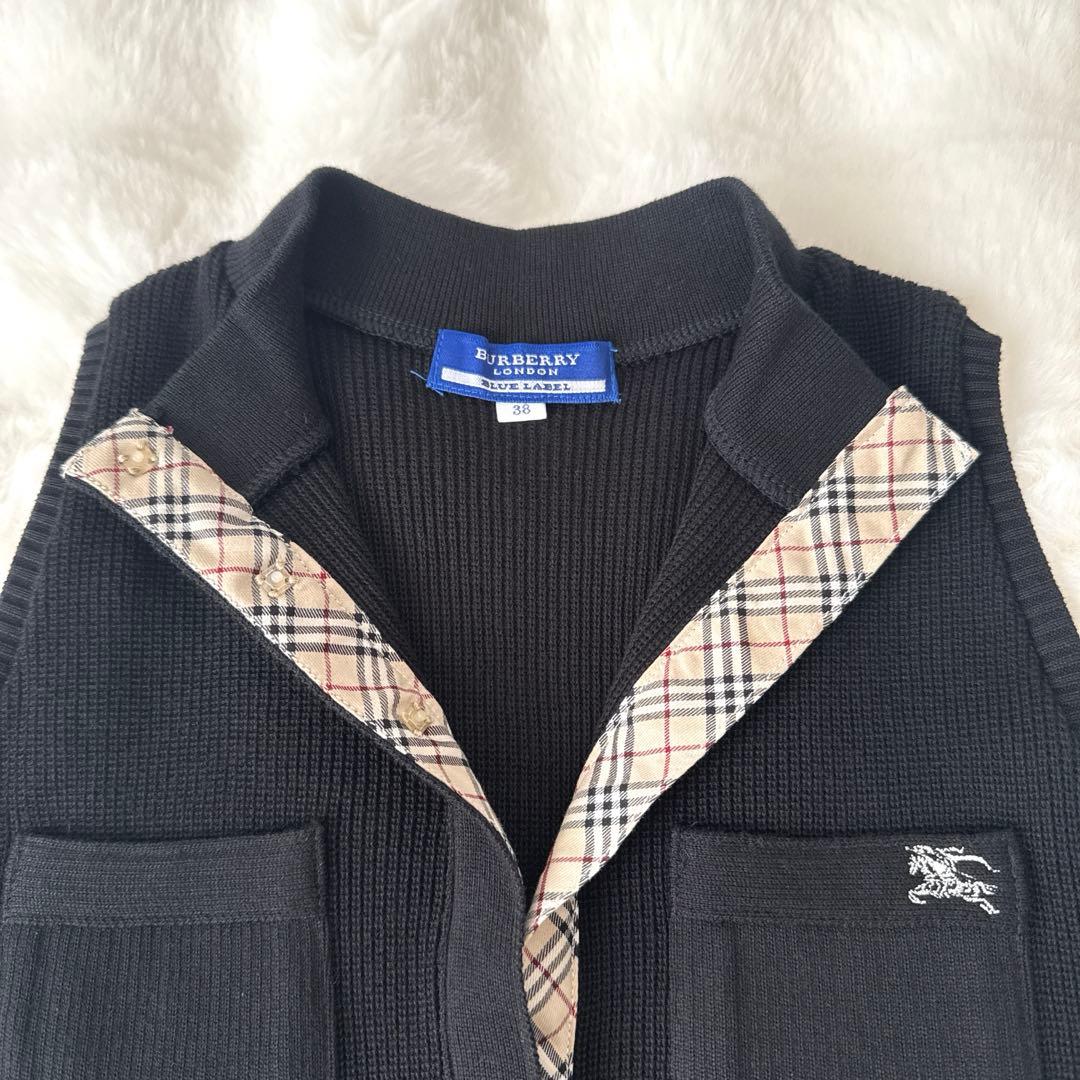 Burberry Blue label バーバリー　ハイネックタンクトップ黒38