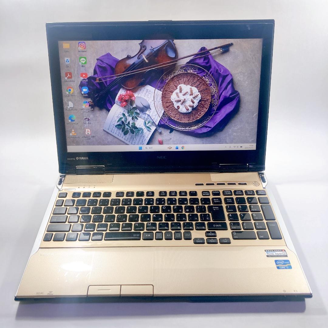 w113✨Core i7 快適 /爆速 SSD512GB /ゴールド✨ノートPC