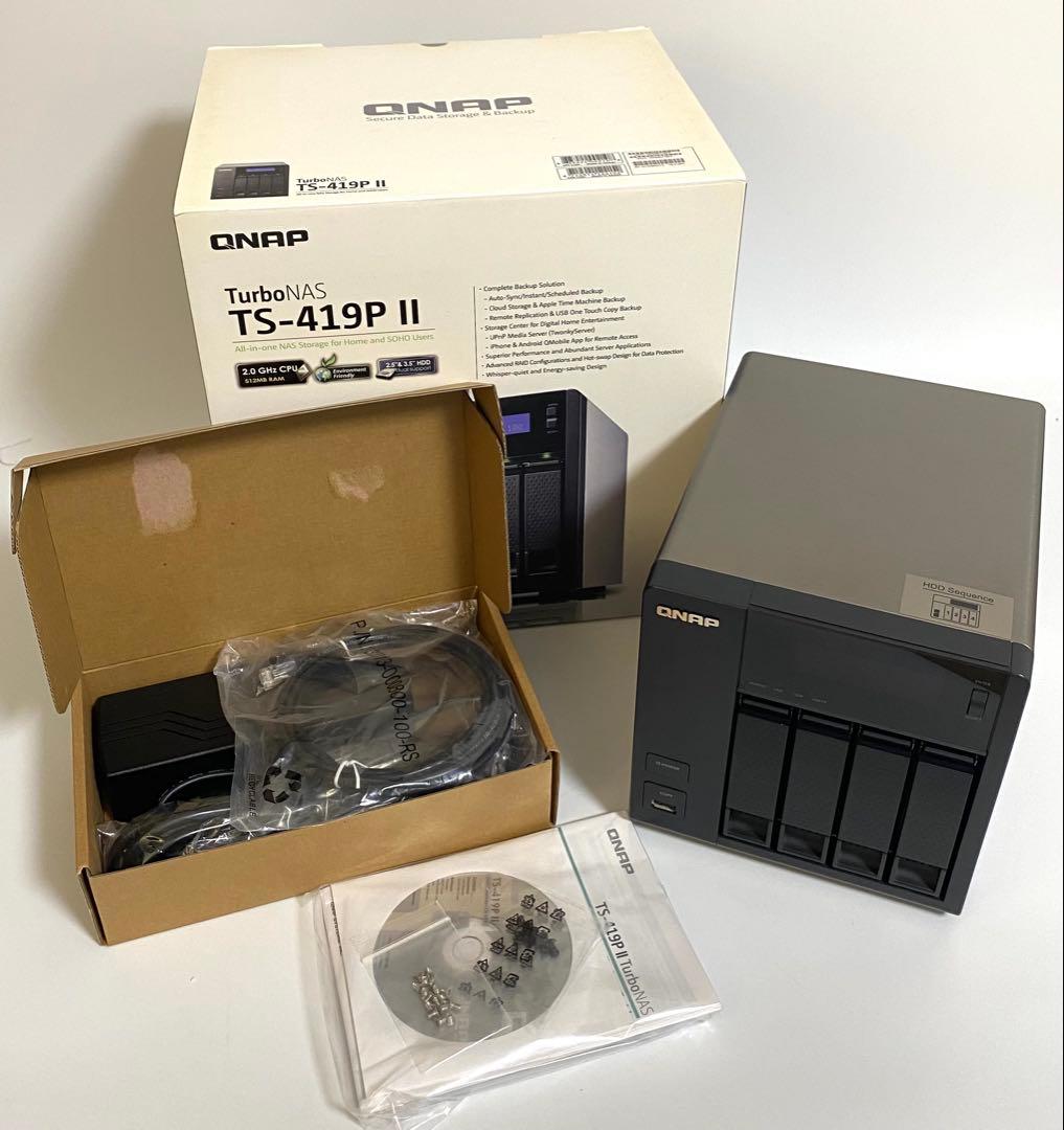 美品 QNAP キューナップ TS-419P II NAS サーバー HDD