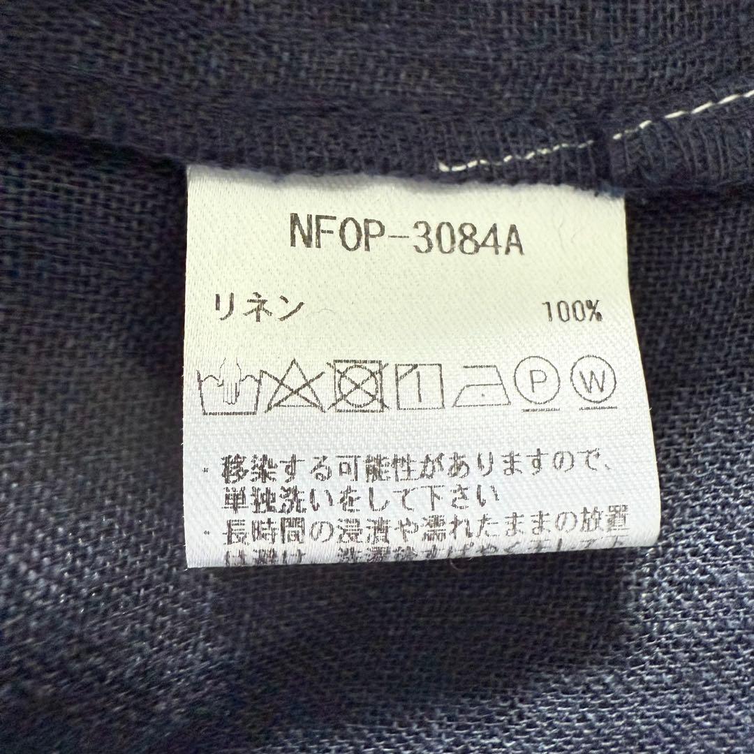 nume ヌメ リネンダブルガーゼシャツワンピース　ネイビー　3 パラスパレス
