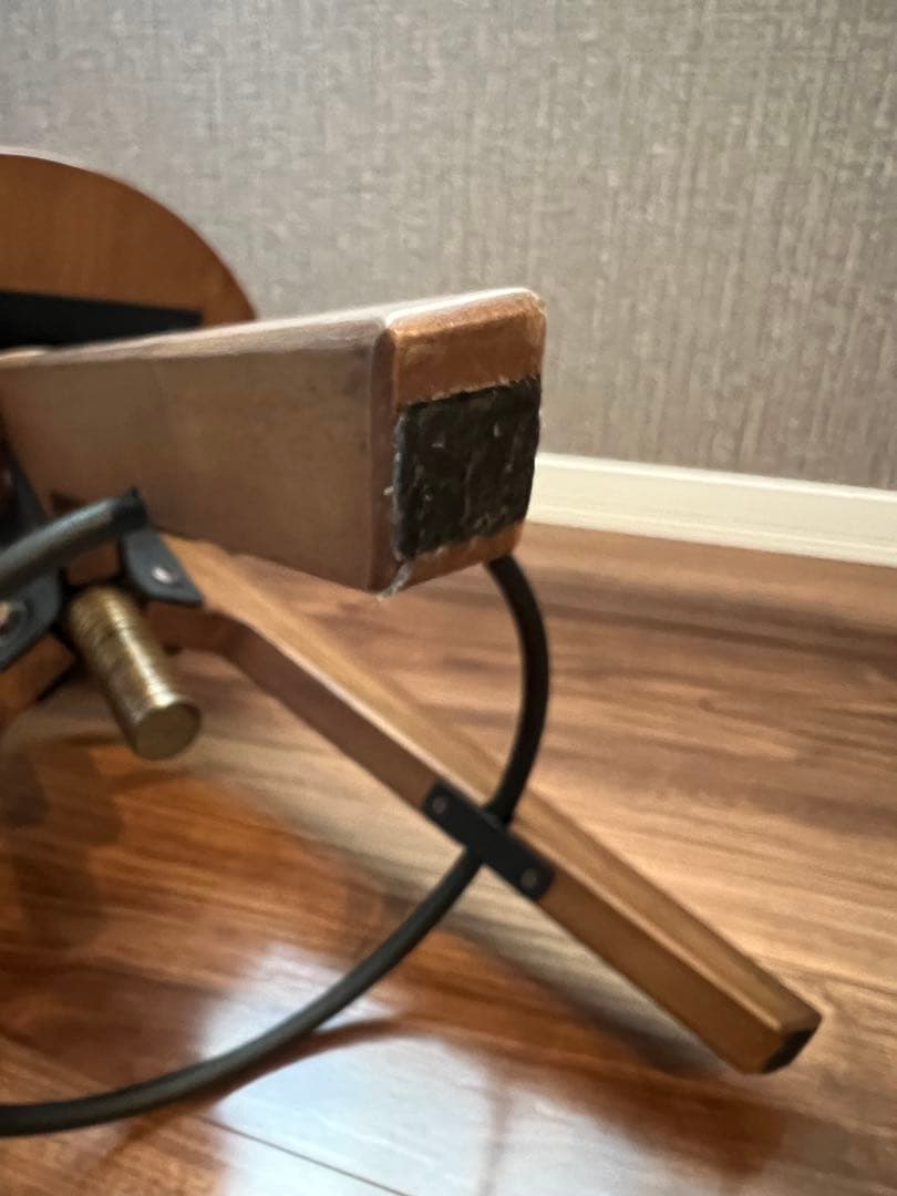 unico VIZ(ヴィズ)　スツール サイドテーブル ブラウン 高さ調整可能