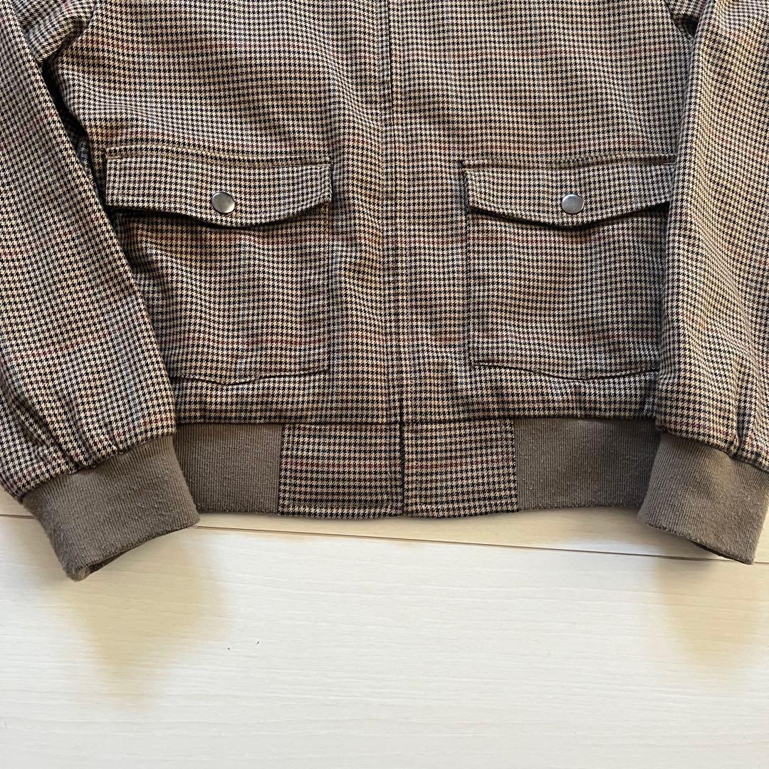 STUSSY レディース 千鳥格子 ショートジップジャケット S