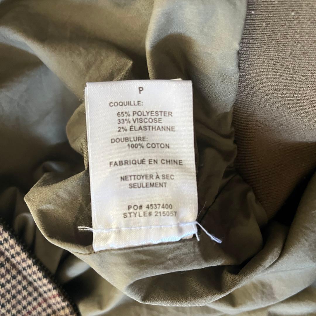 STUSSY レディース 千鳥格子 ショートジップジャケット S