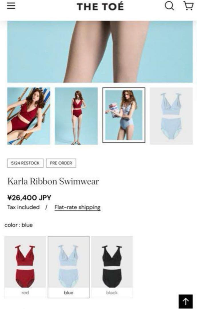 【当日発送】新品未使用 THE TOE Karla Ribbon 水着