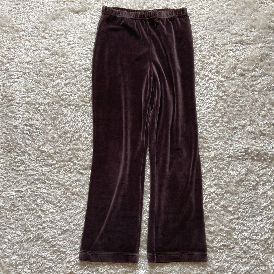 GUCCI イタリア製　ベロアパンツ　M ブラウン　ウエストゴム　ストレッチ