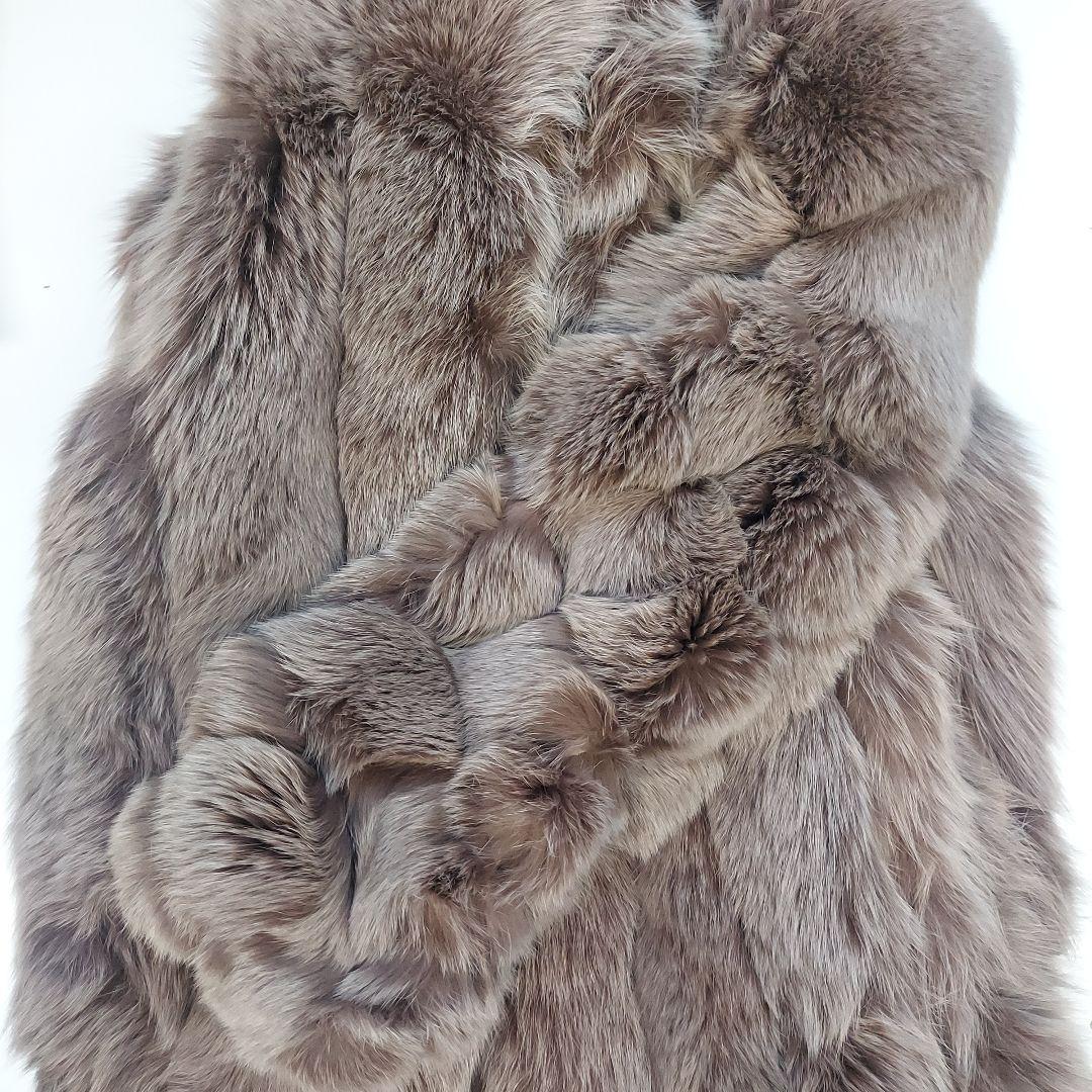 極美品 SAGA FOX サガフォックス 金タグ 本毛皮コート ボリューム袖