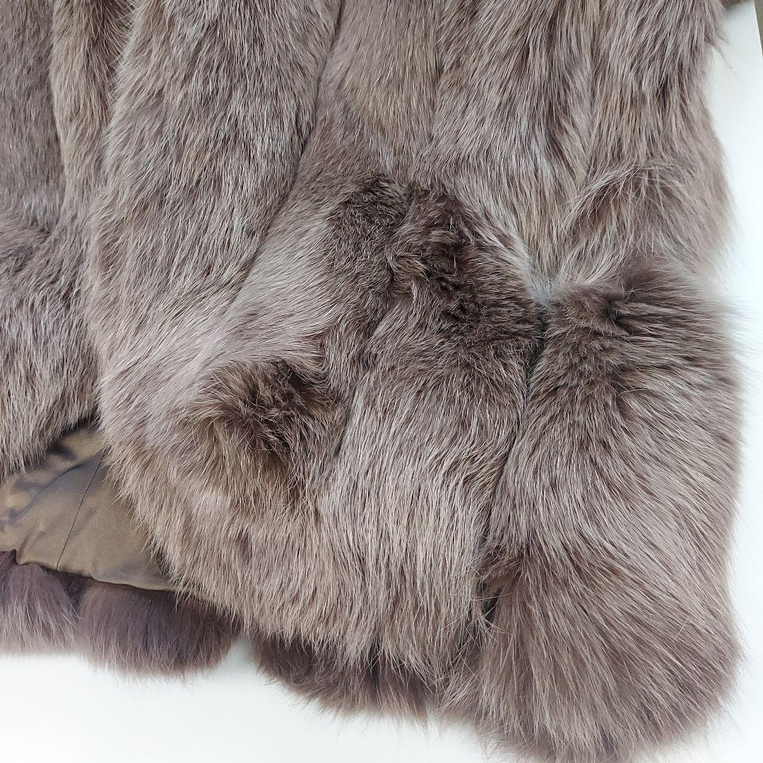 極美品 SAGA FOX サガフォックス 金タグ 本毛皮コート ボリューム袖