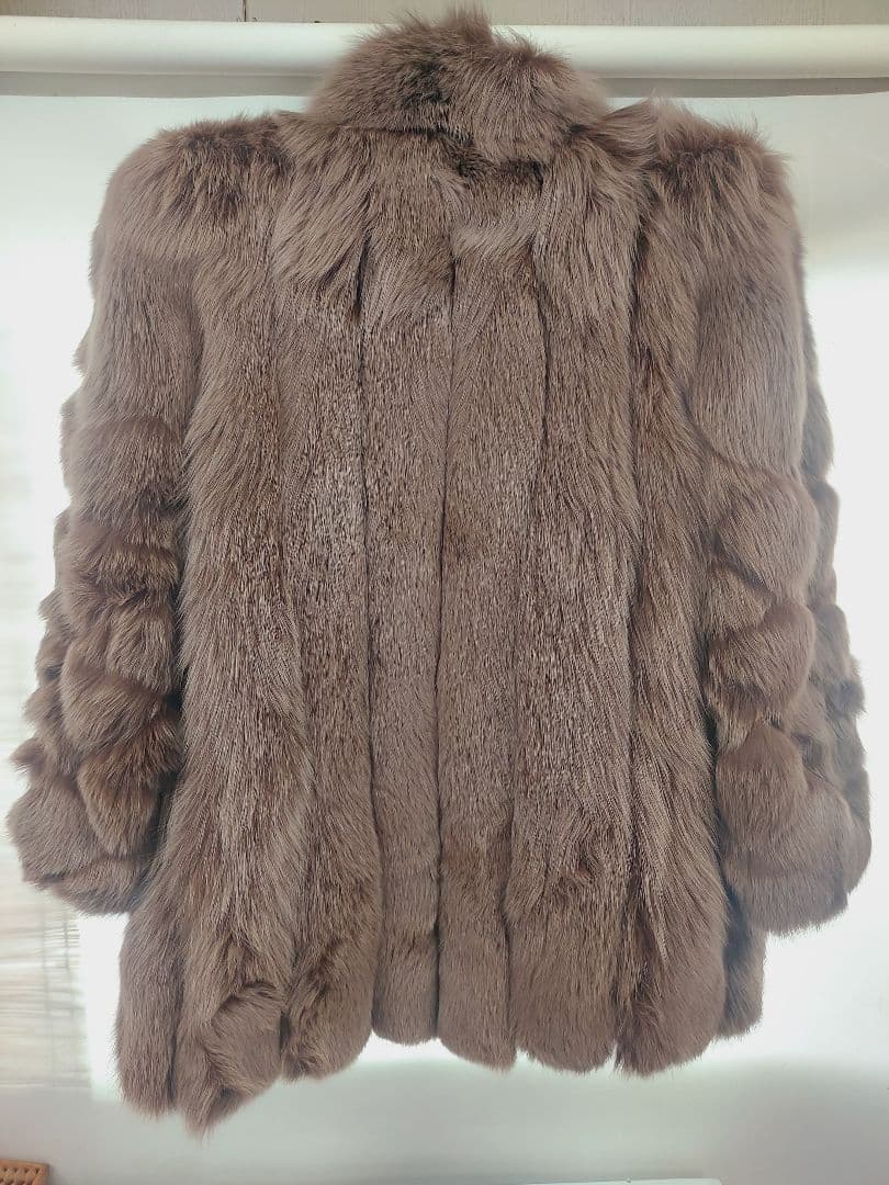 極美品 SAGA FOX サガフォックス 金タグ 本毛皮コート ボリューム袖