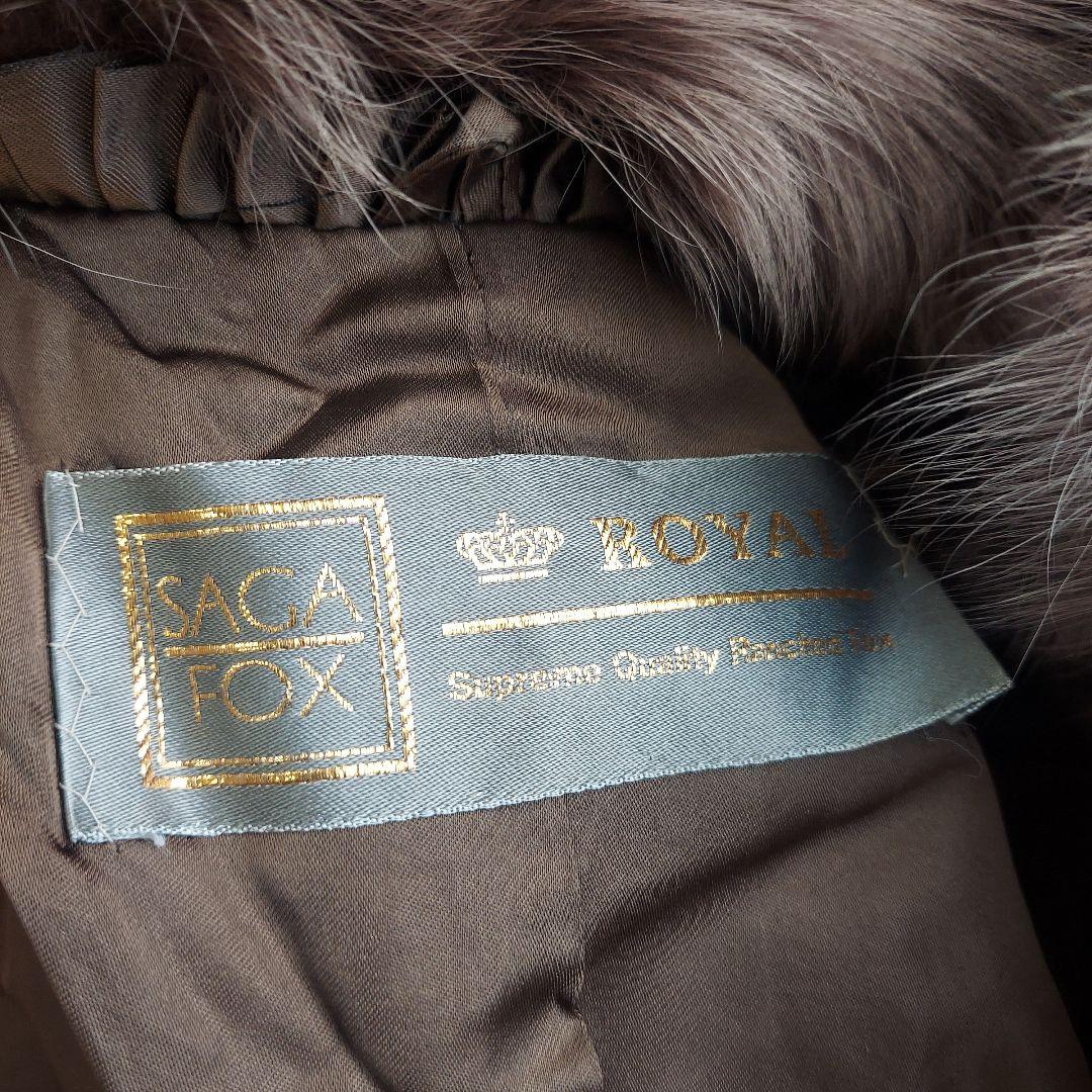 極美品 SAGA FOX サガフォックス 金タグ 本毛皮コート ボリューム袖