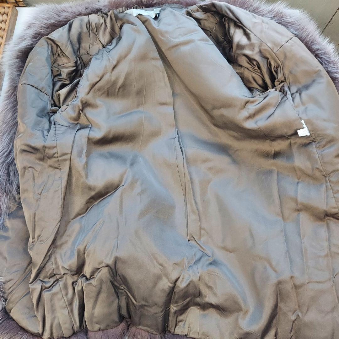 極美品 SAGA FOX サガフォックス 金タグ 本毛皮コート ボリューム袖