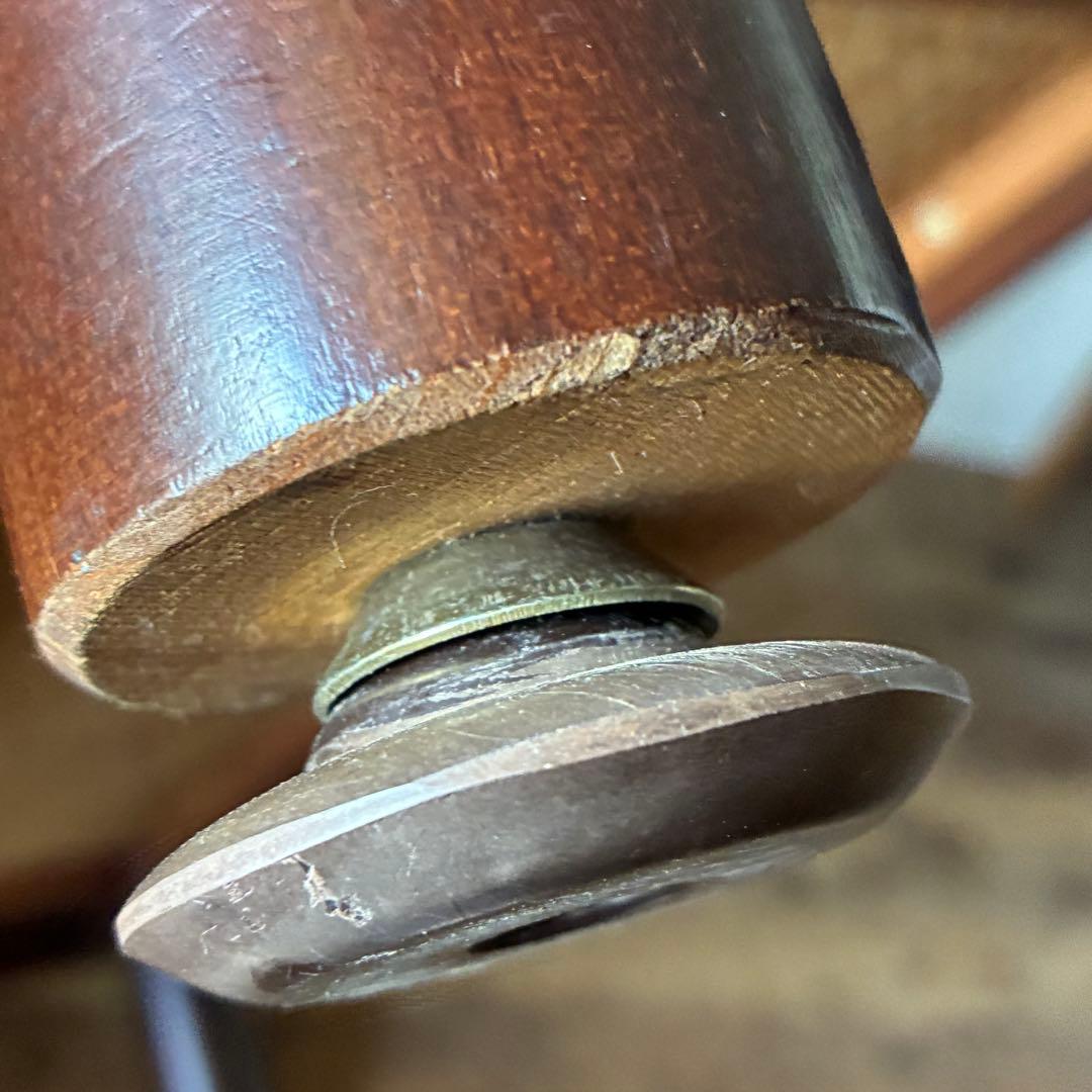 オールドカリモク ヴィンテージ センターテーブル マーブル ラタン レトロ