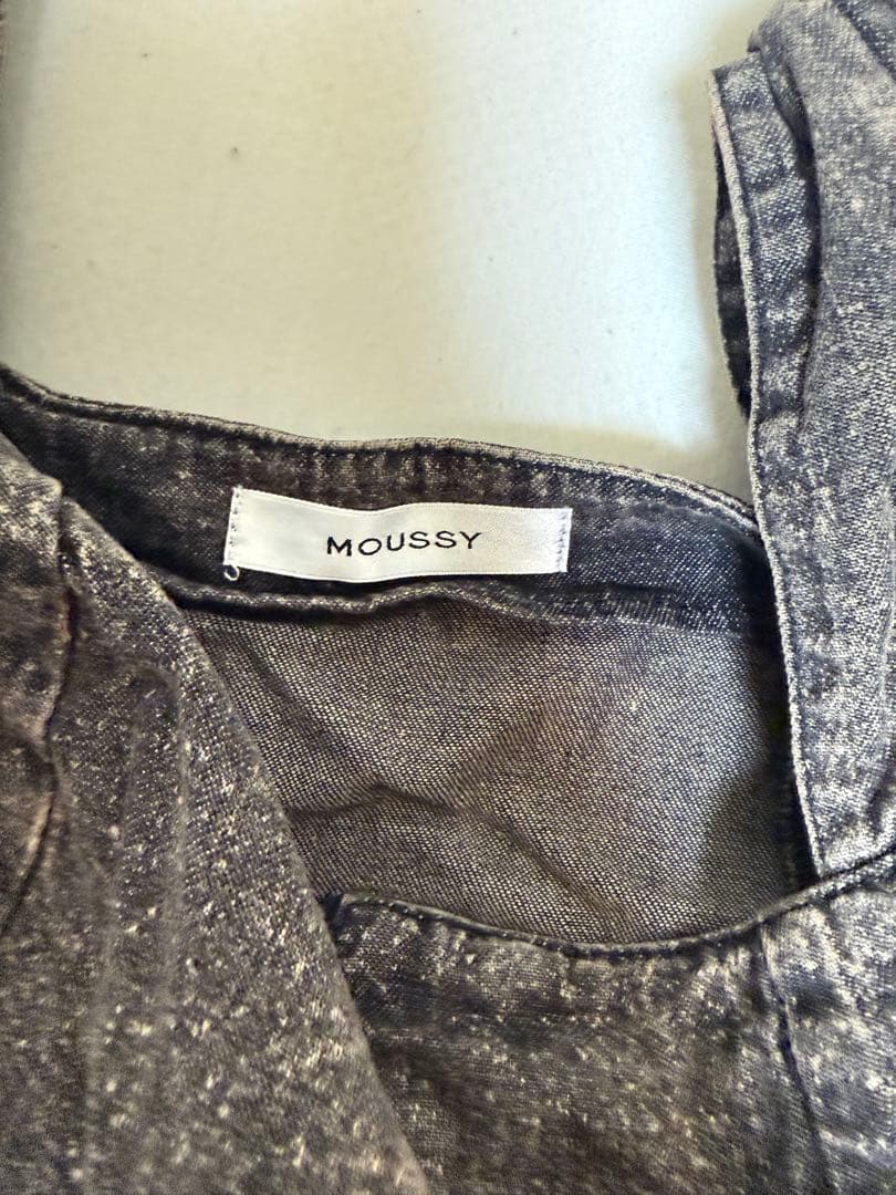 パフスリーブ ダークグレー デニムジャケット