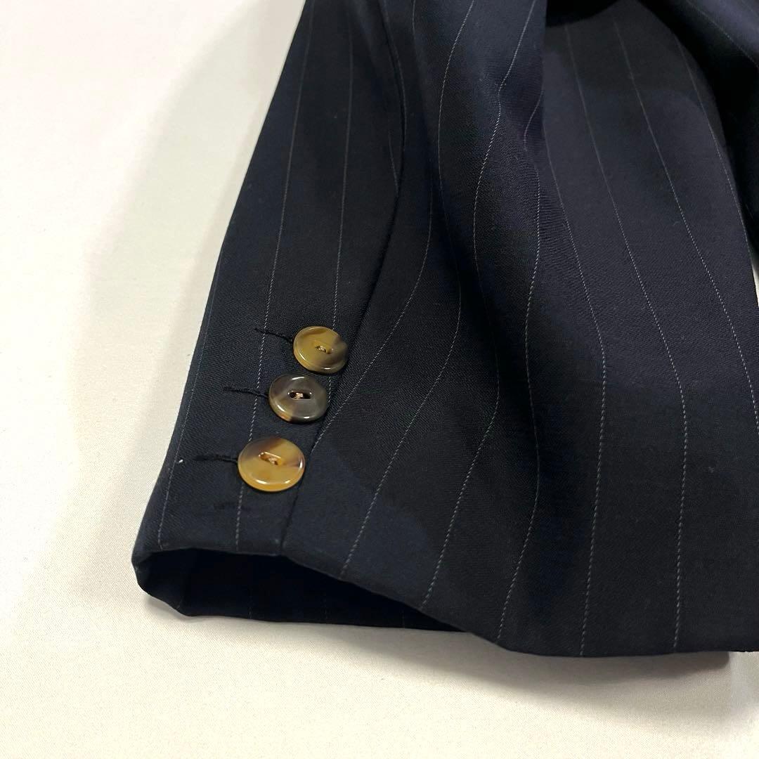 【vintage】セットアップ　スーツ　ダブル　ストライプ　ピンズ　90s