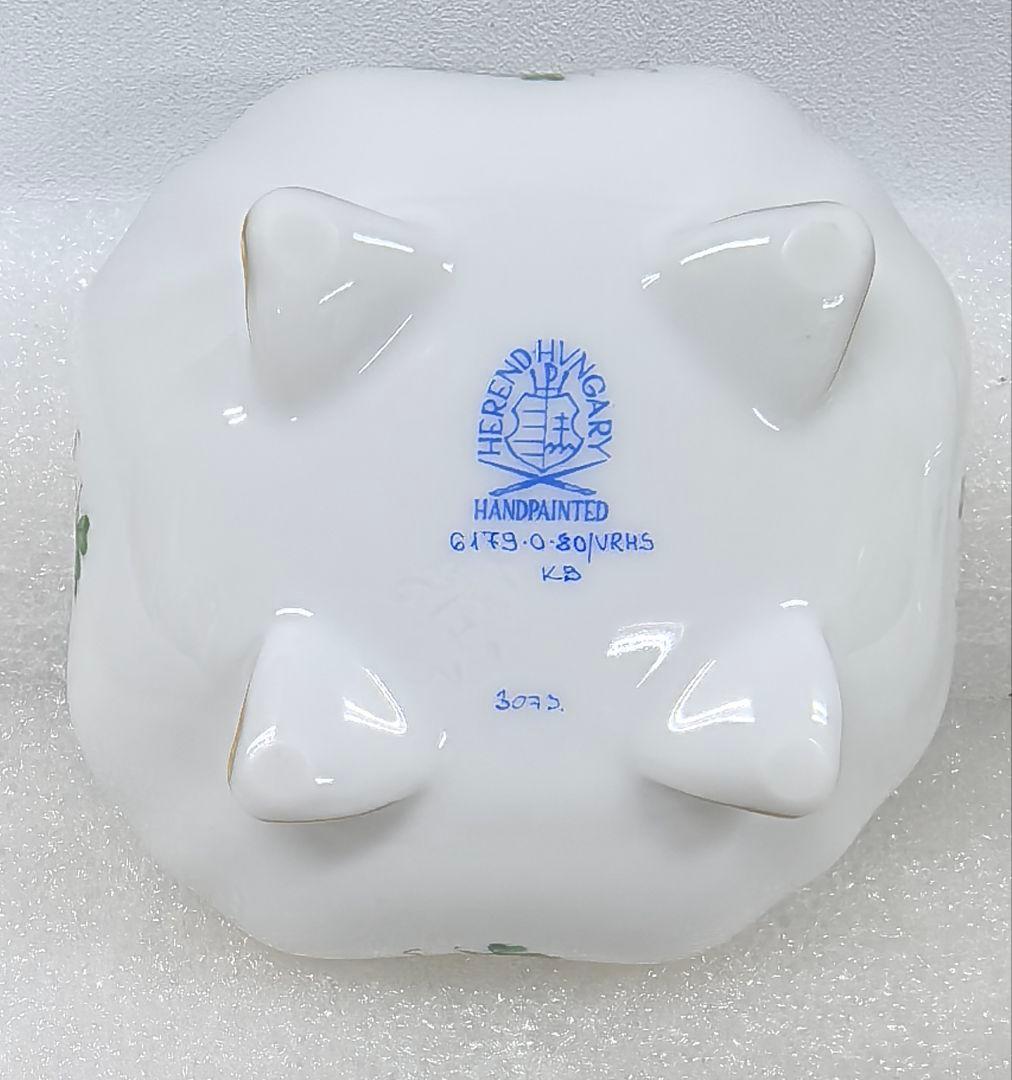 美品　ヘレンド HEREND タマゴボックス ウィーンの薔薇 猫