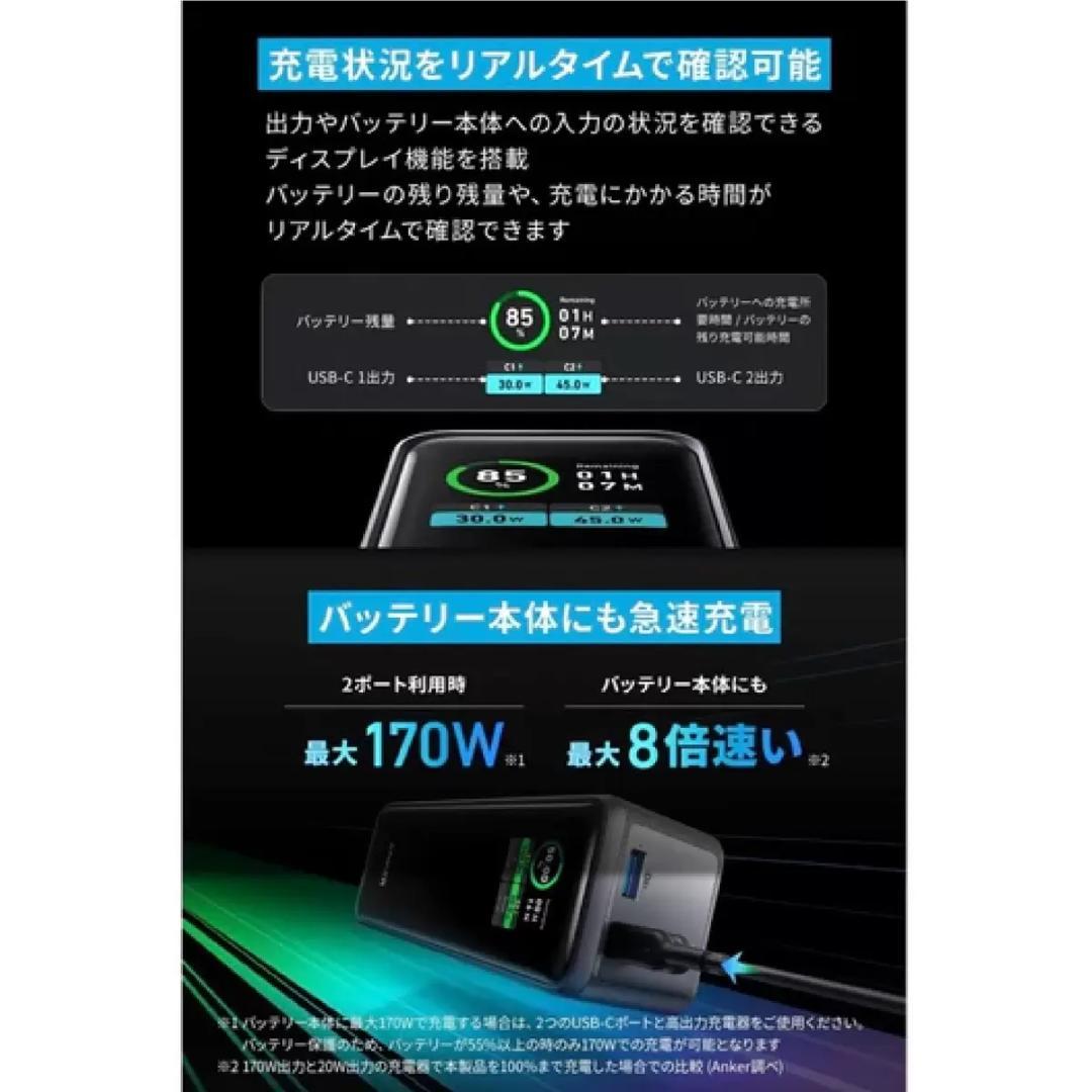 【新品未使用】Anker Prime Power Bank（27650mAh）