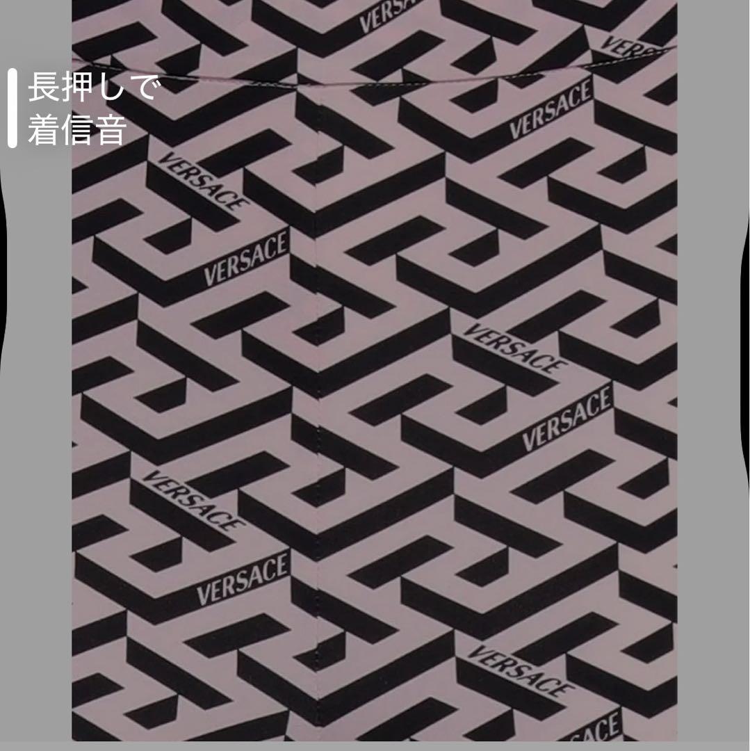 VERSACE ピンクと黒のレギンス 38