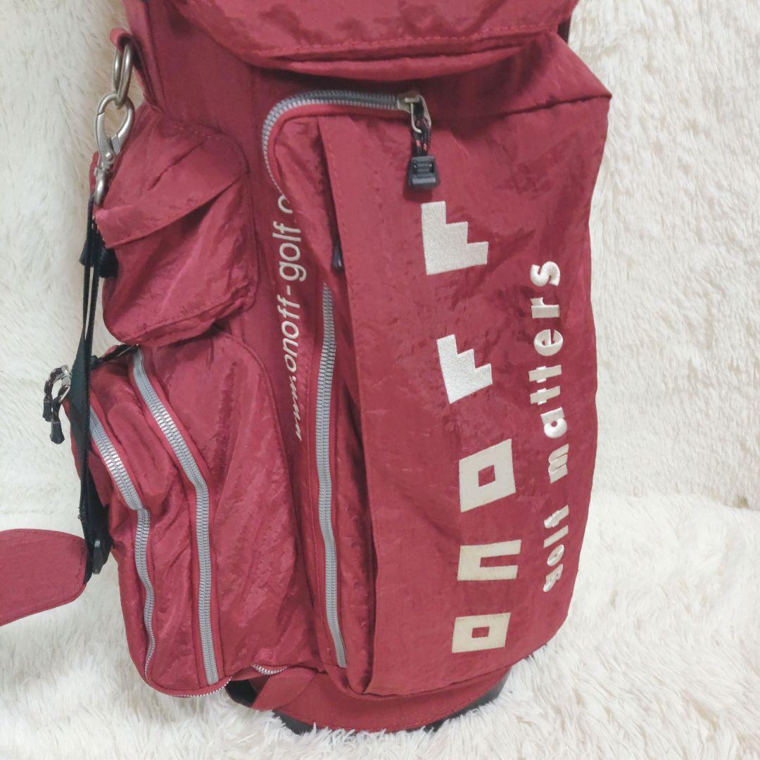 ONOFF★オノフ★9.0型★軽量★良品★スタンド(RED)キャディバッグ