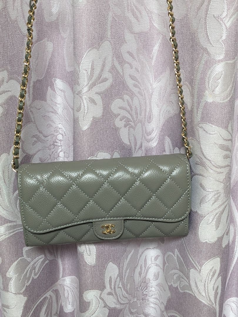 ウォレットショルダーバック/グレー