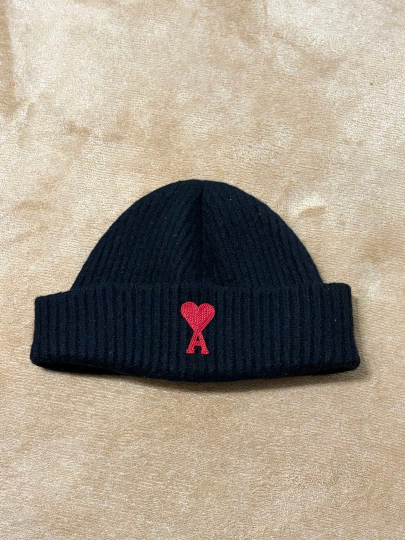 ami paris アミパリス　ニット帽 黒　ビーニー