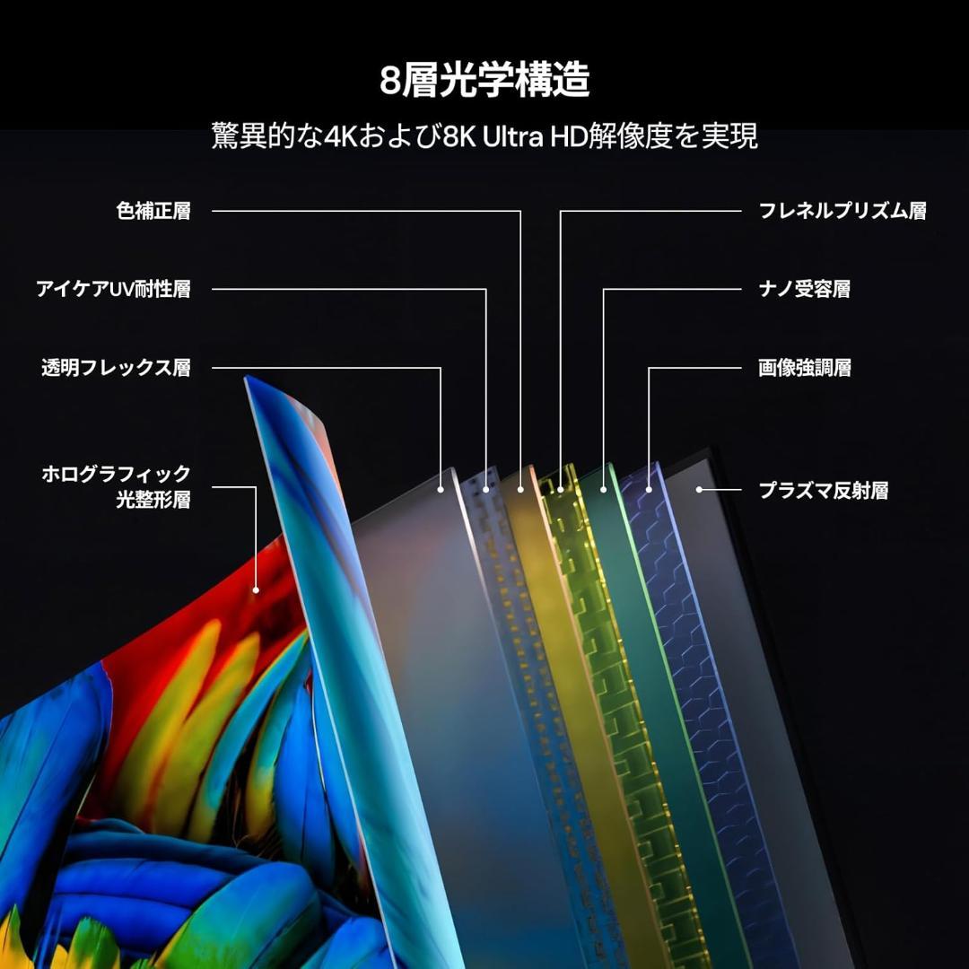 Valerion 100インチ フレネル ALR プロジェクター スクリーン