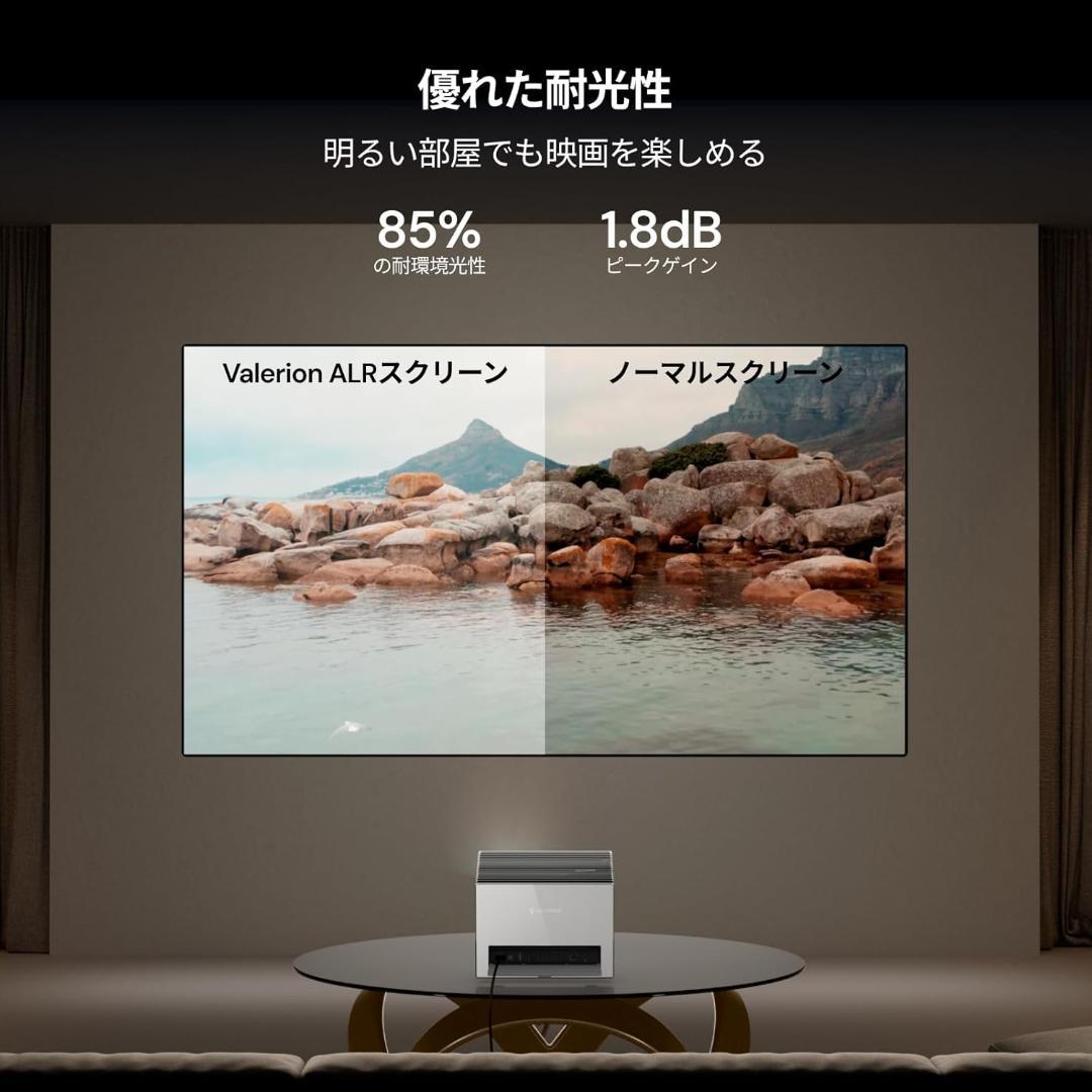 Valerion 100インチ フレネル ALR プロジェクター スクリーン