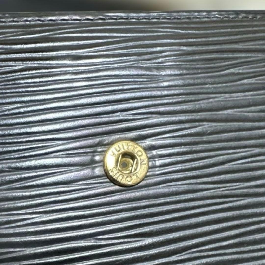 ⑤☆使用感少/美品♪コンチネンタル がま口 長財布 エピ ノワール レザー