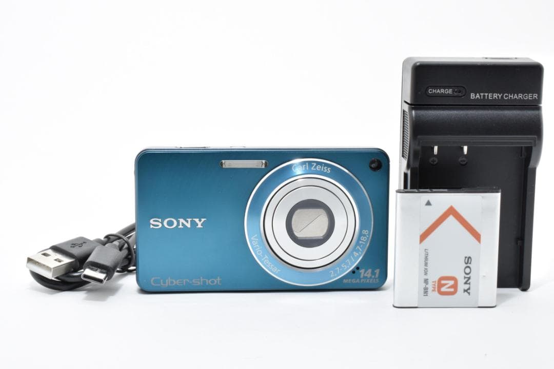 《 美品 》 ソニー　SONY Cyber-shot DSC-W350 ブルー