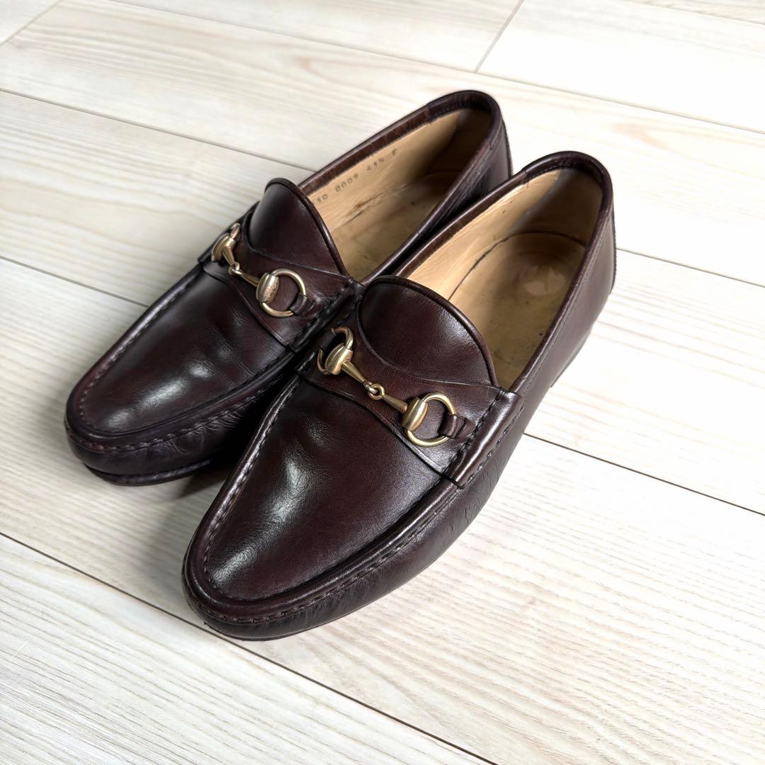 k*g様 定番　GUCCI ビットローファー　ブラウン　ゴールド　41 1/2