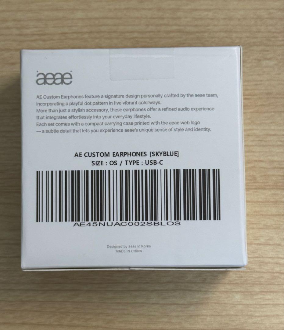 aeae 有線イヤホン ブルー 韓国