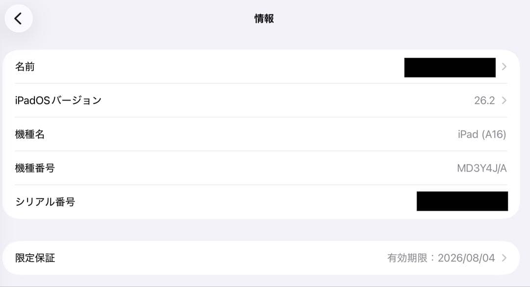 Apple iPad A16 (第11世代) シルバー 128GB