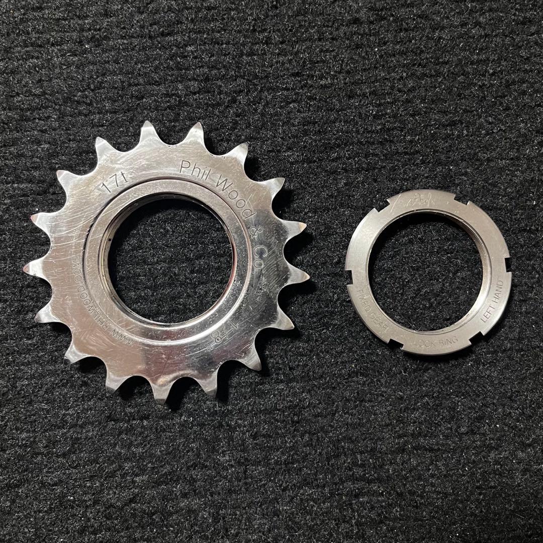 Philwood 17tコグ ロックリング ピストバイク