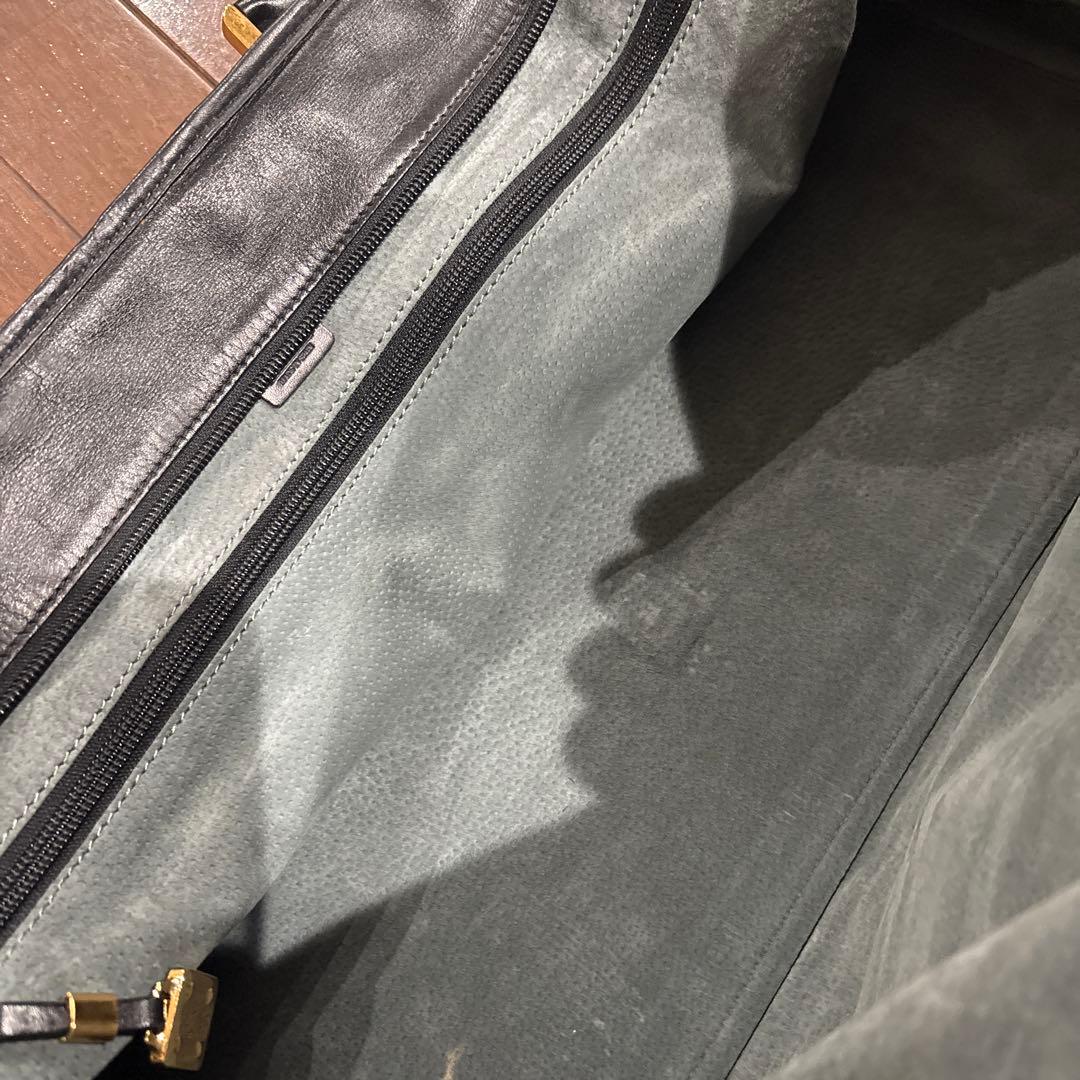 ロエベ アマソナ50レザーボストンバッグ ブラック