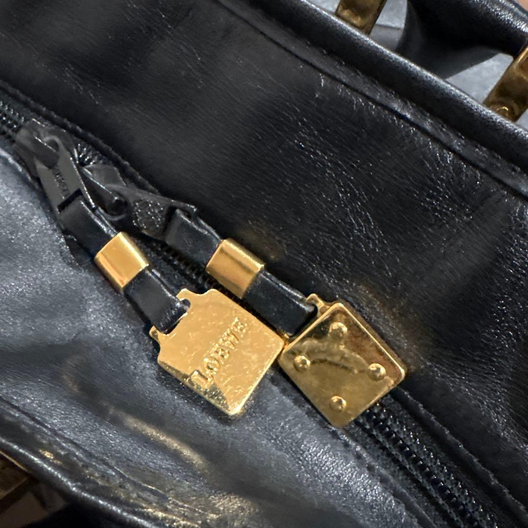 ロエベ アマソナ50レザーボストンバッグ ブラック