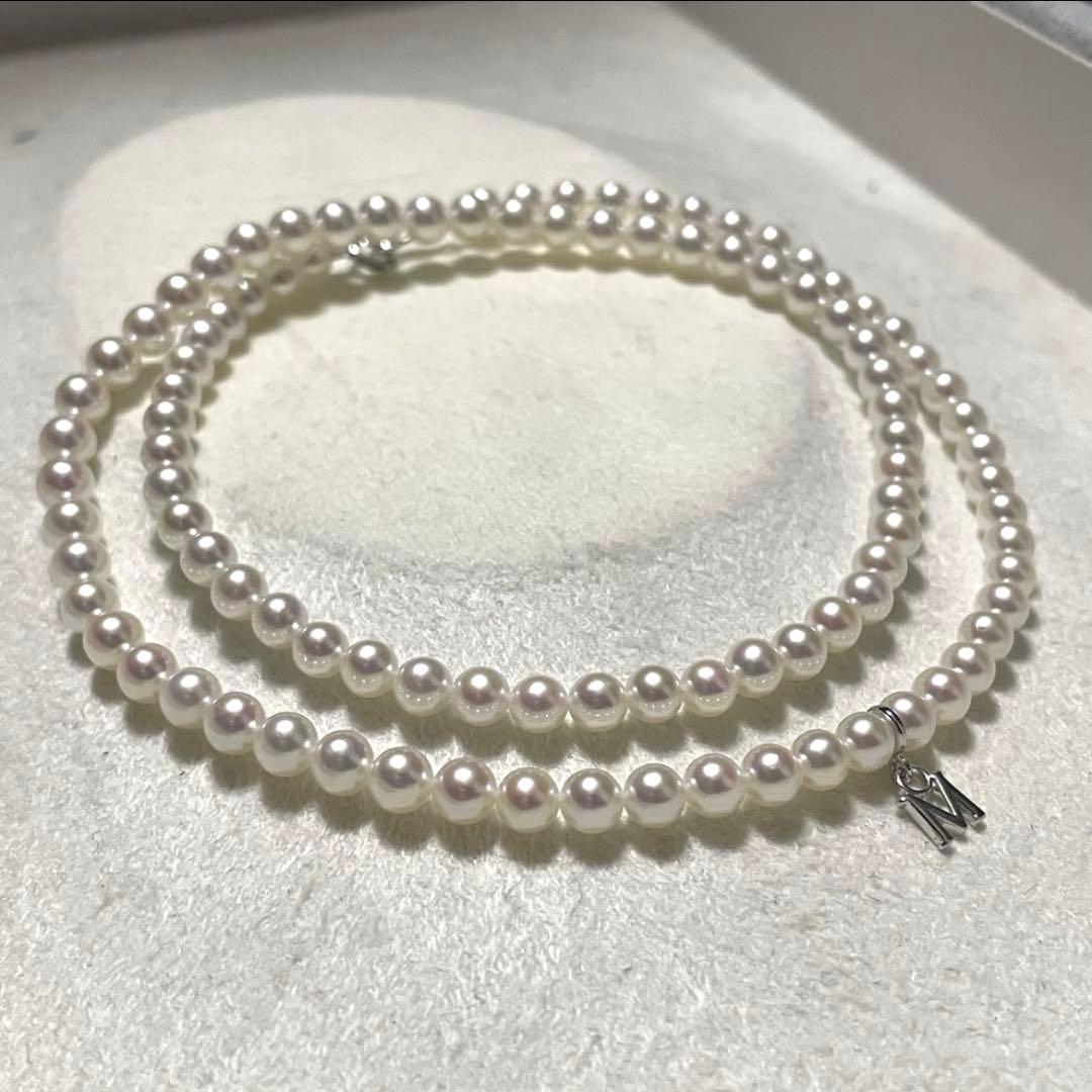 とまと 【K18✨Mチャーム】 あこや本真珠 ネックレス ベビーパール