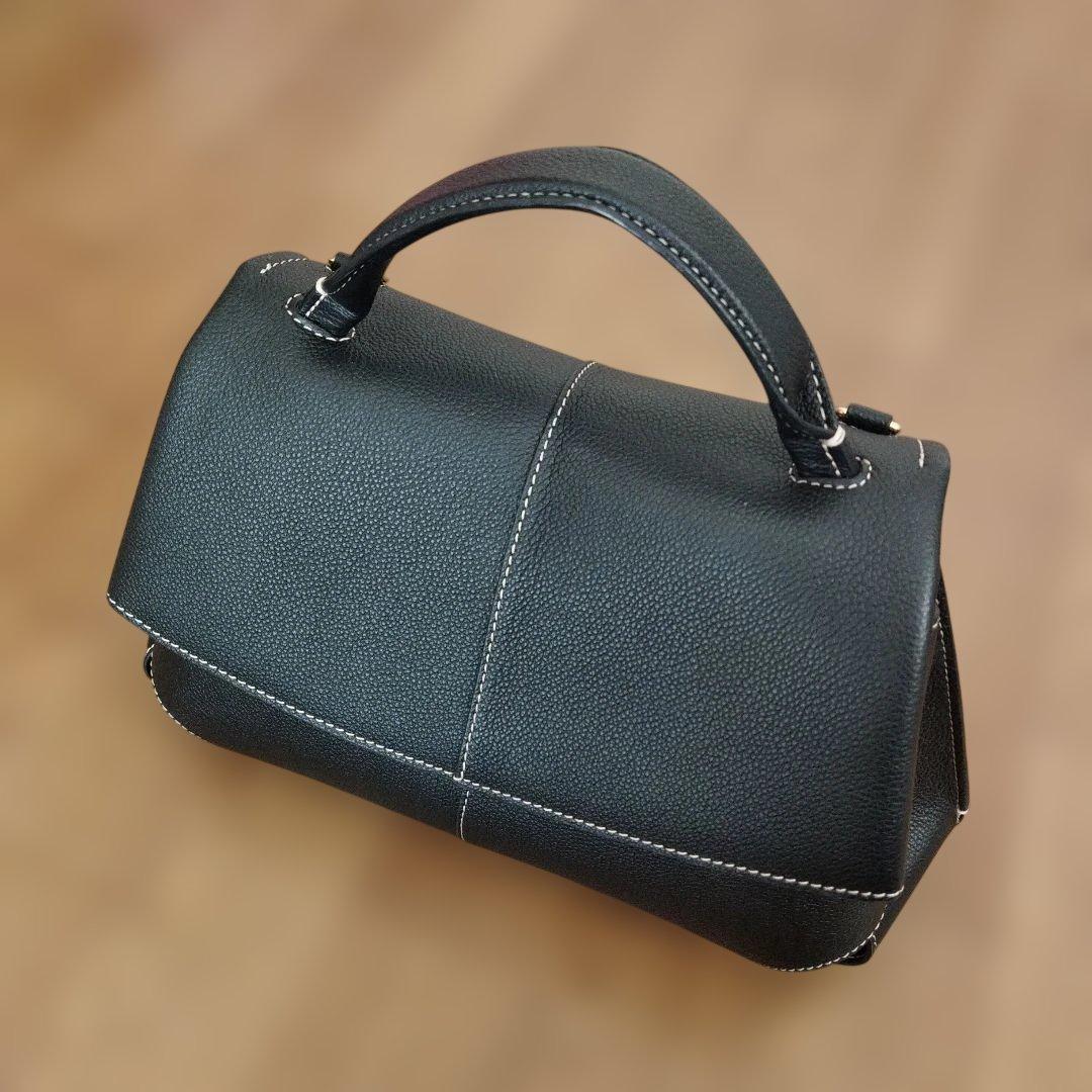 Haru様 POLENE Mokki 2WAYレザーショルダーバッグ ブラック