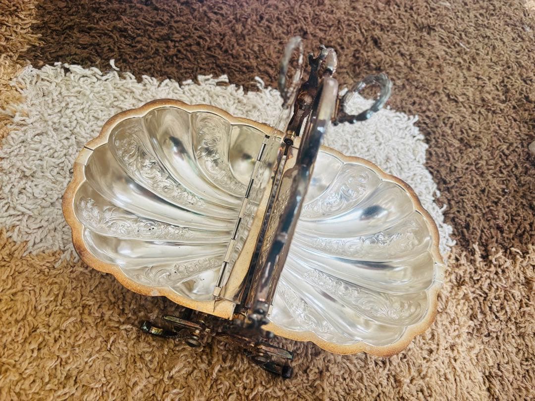 アンティーク◾️シルバープレート製 ◾️シェル型 ◾️ビスケットウォーマー