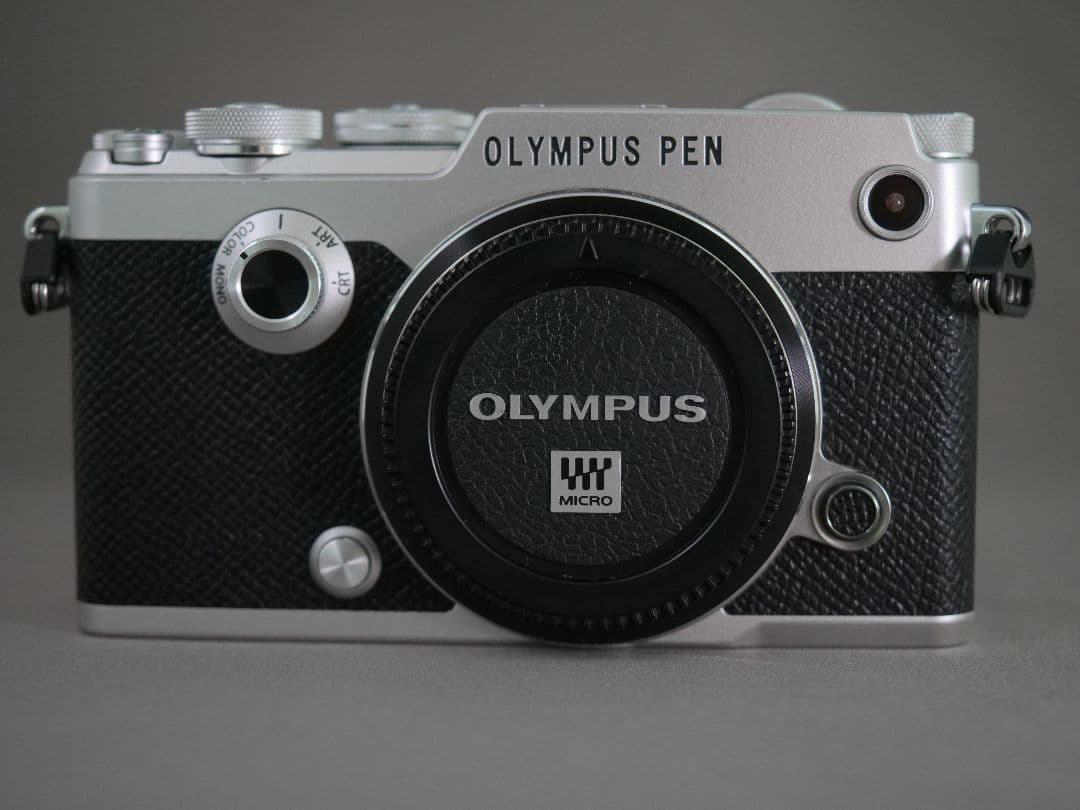 おまけ多数】OLYMPUS PEN-F シャッター回数少 充電池4個 革ケース