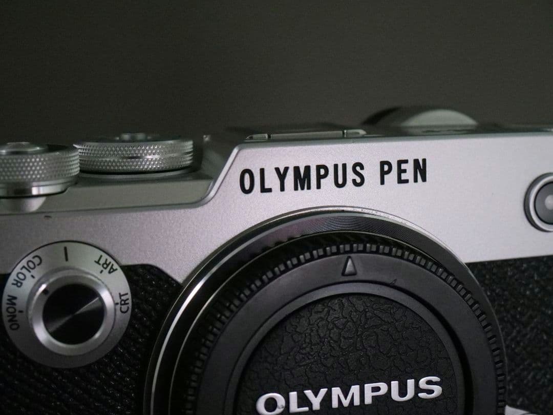 おまけ多数】OLYMPUS PEN-F シャッター回数少 充電池4個 革ケース