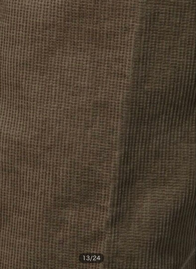 【取引成立】コットンポリウレタンスリムテーパードパンツ　コーデュロイ　メンズ