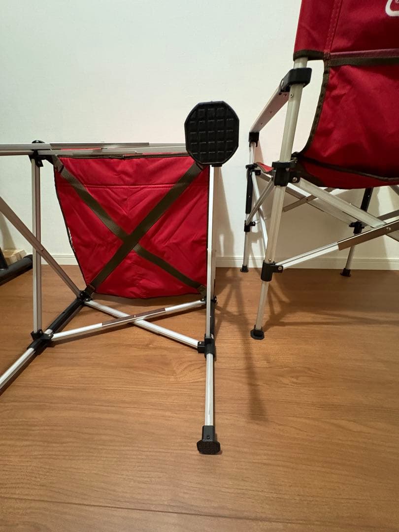 コールマン アウトドアチェア 2脚セット レッド 収納袋付き Coleman