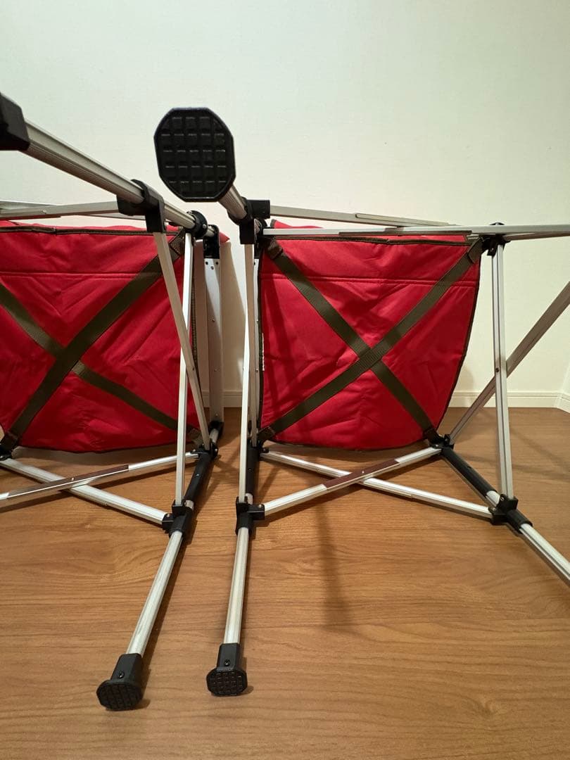 コールマン アウトドアチェア 2脚セット レッド 収納袋付き Coleman