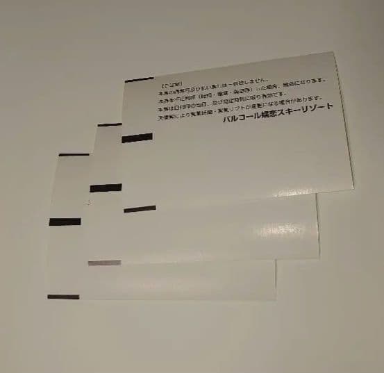 マ*サ様 パルコール嬬恋　リフト1日券　引き換え券 3枚セット
