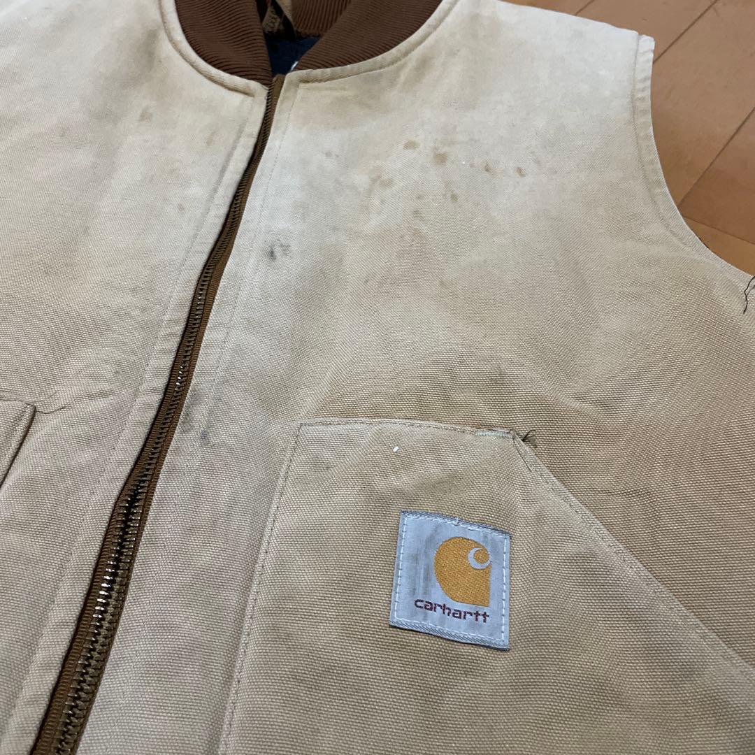 カーハート USA製 ダックベスト 腰ゴム XL 米国製