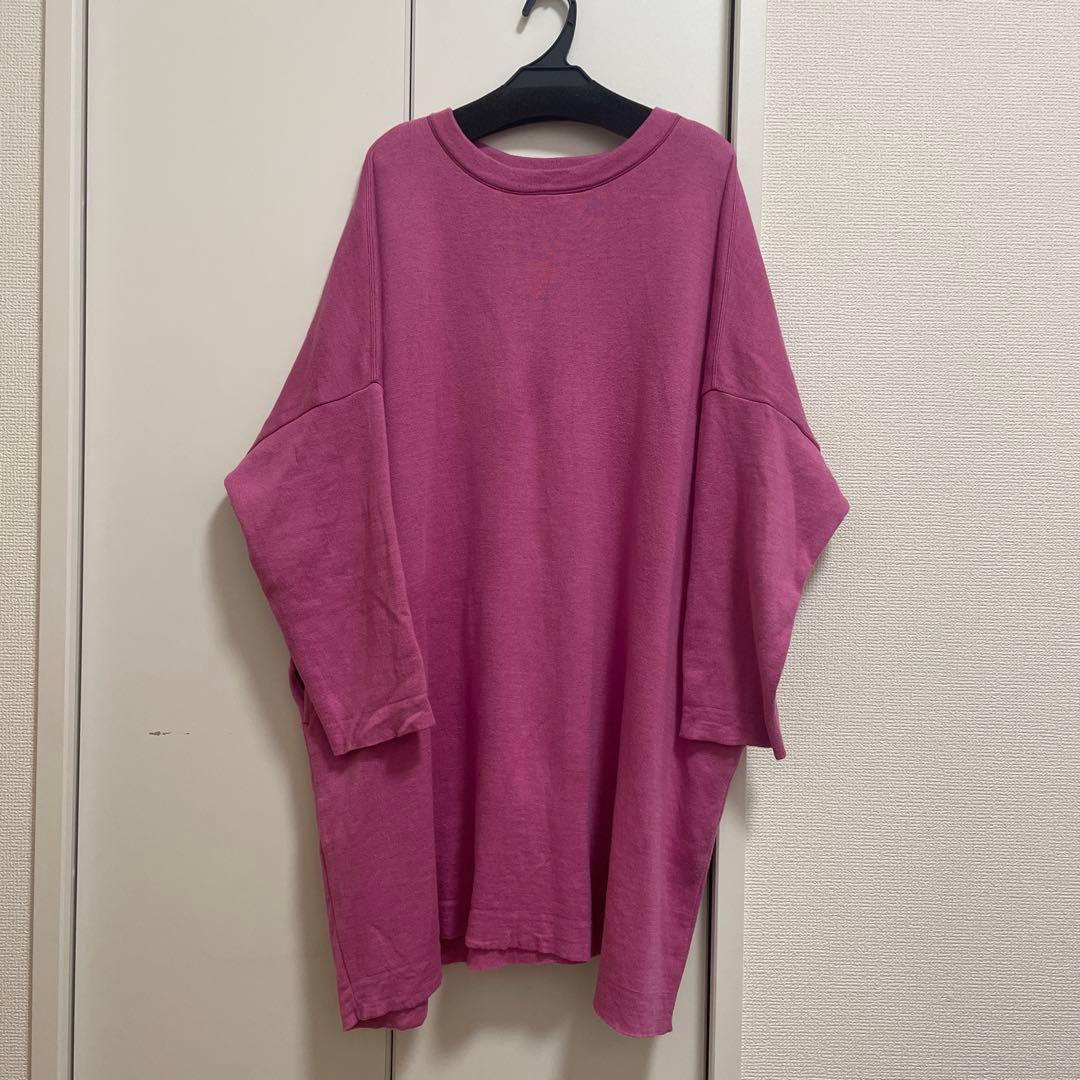 45R スムースのチュニック ピンク