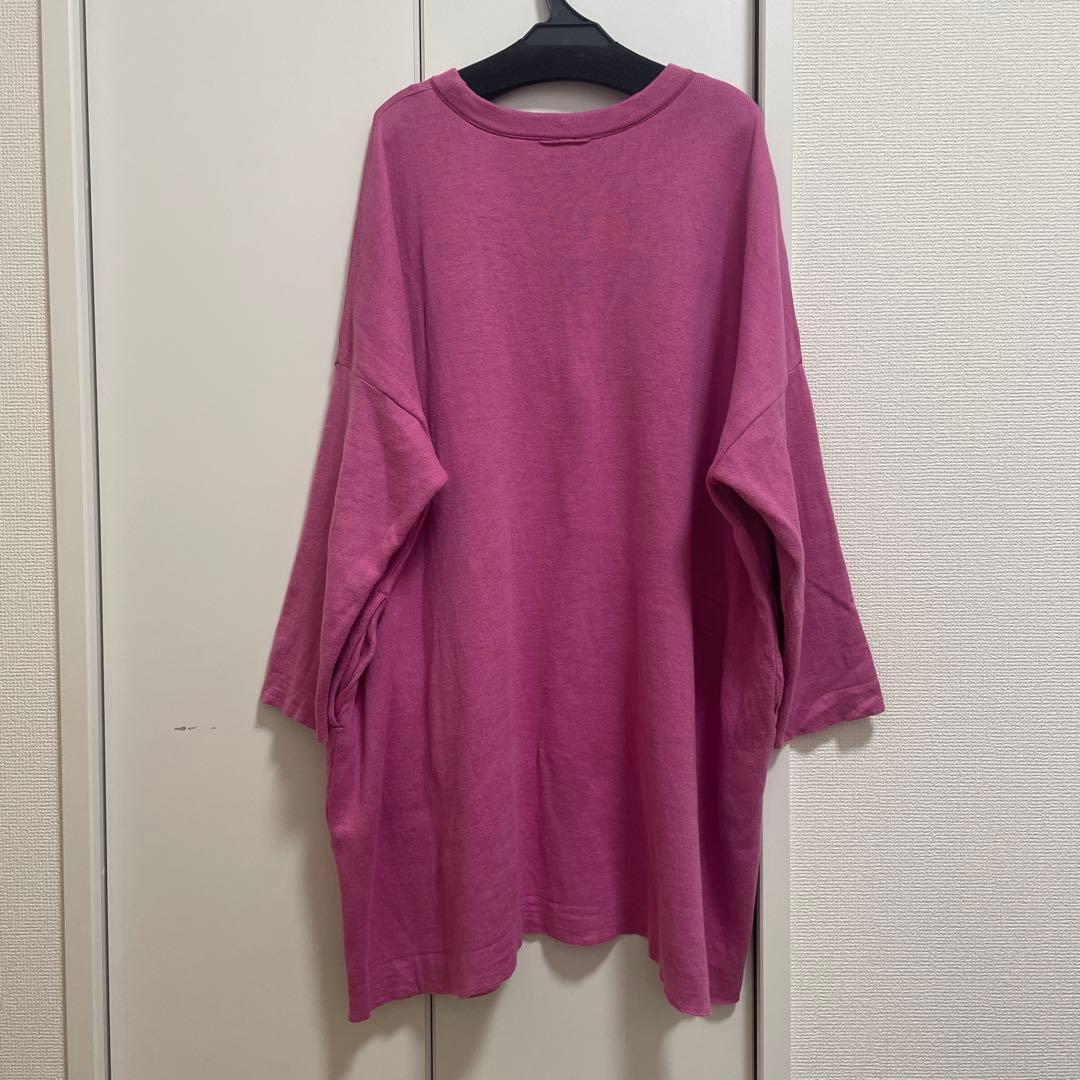 45R スムースのチュニック ピンク