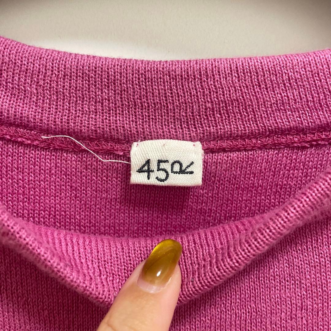 45R スムースのチュニック ピンク