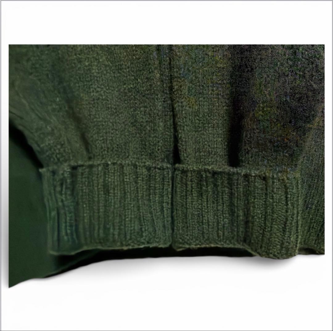 【LACOSTE ラコステ】ウール ハーフジップ ニット モスグリーン 日本製